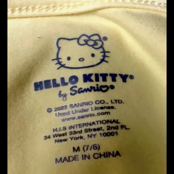 Hello Kitty Girls Lemon Yellow Soft Dress Size Medium (7-8) NWT - Picture 5 of 9